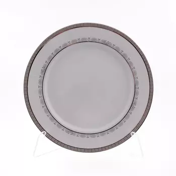 Набор тарелок опал платиновая лента (thun) белый