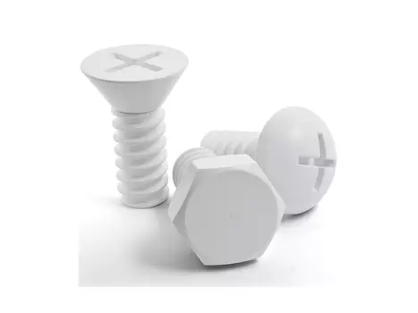 Набор вешалок screw (3 шт) (qualy) белый 10 см.