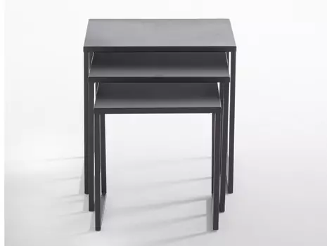 Набор журнальных столиков hiba (laredoute) черный 45x45x45 см.