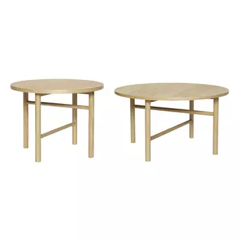 Набор журнальных столиков wood (2 шт) (hubsch) бежевый 43.0 см.