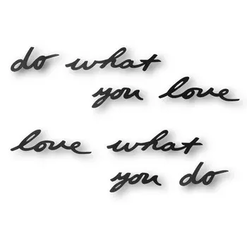 Надпись декоративная do what you love (umbra) черный 31x7x7 см.
