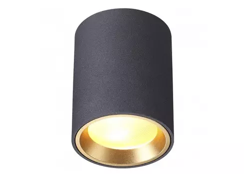 Накладной светильник aquana (odeon light) черный 8 см.