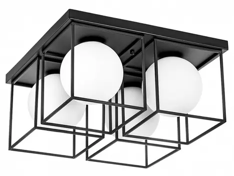 Накладной светильник gabbia (lightstar) черный 43x22x43 см.