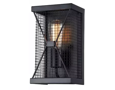 Накладной светильник mesh (favourite) черный 16x38x12 см.