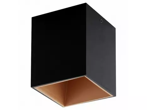 Накладной светильник polasso (eglo) черный 10x12x10 см.