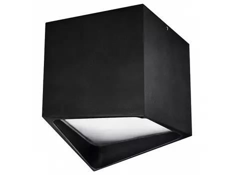 Накладной светильник quadro (lightstar) черный 10.0x11.0x10.0 см.