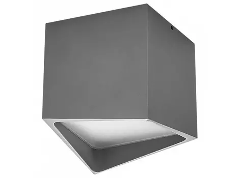 Накладной светильник quadro (lightstar) серый 10.0x11.0x10.0 см.