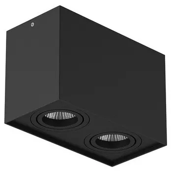 Накладной светильник rettango (lightstar) черный 18x12x9 см.