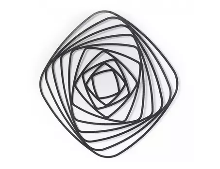 Настенная панель univers (la forma) черный 69x69x1 см.