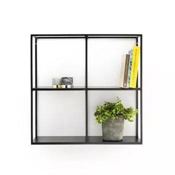 Настенная полка hiba (laredoute) черный 60x60x18 см.