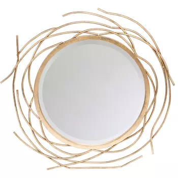 Настенное зеркало «бильбао» (object desire) золотой 80x80x3 см.