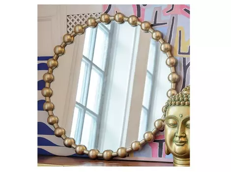 Настенное зеркало «грета» (object desire) золотой 5 см.