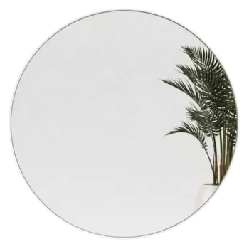 Настенное зеркало rauntel m в тонкой металлической раме белого цвета (genglass) белый 4 см.