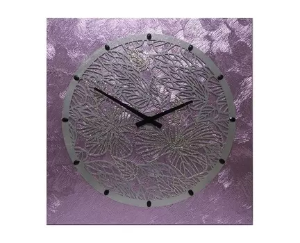 Настенные часы (mariarty) фиолетовый 60x60x4 см.