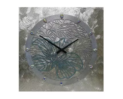 Настенные часы (mariarty) голубой 60x60x4 см.