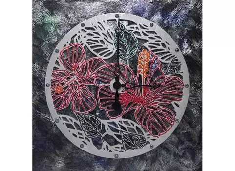 Настенные часы (mariarty) серебристый 60x60x4 см.