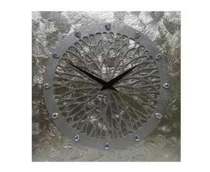 Настенные часы (mariarty) серебристый 60x60x4 см.