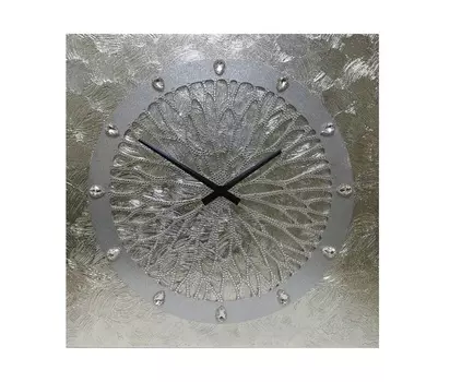 Настенные часы (mariarty) серебристый 60x60x4 см.