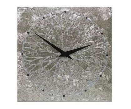 Настенные часы (mariarty) серебристый 60x60x4 см.