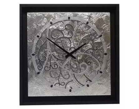Настенные часы (mariarty) серебристый 60x60x4 см.