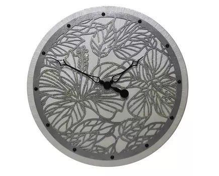 Настенные часы (mariarty) серебристый 60x60x4 см.