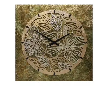 Настенные часы (mariarty) золотой 60x60x4 см.