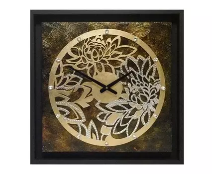 Настенные часы (mariarty) золотой 60x60x4 см.