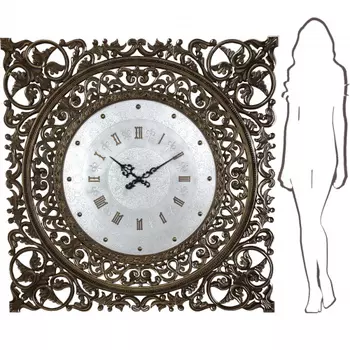 Настенные часы viktor (inshape) бронзовый 150x150 см.