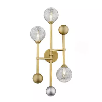 Настенный светильник (delight collection) золотой 32x70x18 см.