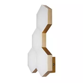 Настенный светильник lightstar favo 750643 (lightstar) золотой 80x370x80 см.