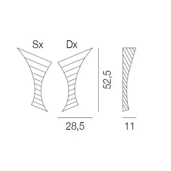Настенный светильник (to4rooms) белый 28x52x11 см.