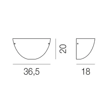 Настенный светильник (to4rooms) белый 36x20x18 см.