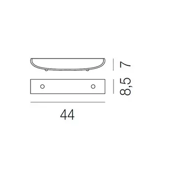 Настенный светильник (to4rooms) белый 44x8x7 см.
