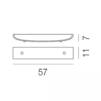 Настенный светильник (to4rooms) белый 67x11x7 см.