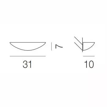 Настенный светильник (to4rooms) оранжевый 31x7x10 см.