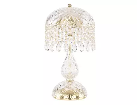 Настольная лампа bogemia gold (bohemia ivele crystal) прозрачный 40 см.