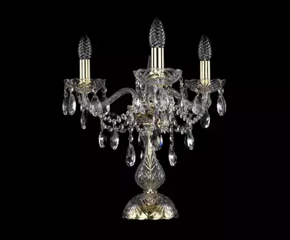 Настольная лампа niki 39 (bohemia ivele crystal) золотой 39 см.