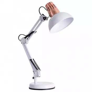 Настольная лампа офисная luxo (arte lamp) белый 16x56x35 см.