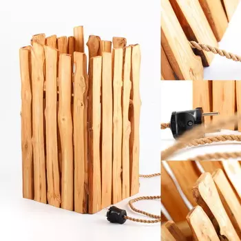 Настольный светильник quattro (im) коричневый 21.0x38.0x21.0 см.