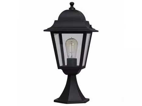 Наземный низкий светильник глазго (mw-light) черный 21x47x21 см.