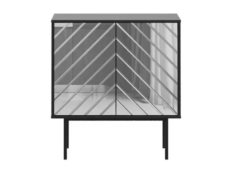 Низкий шкаф boho (ogogo) серебристый 84x91x40 см.