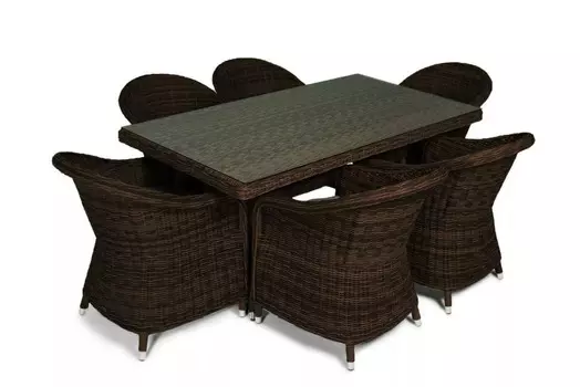 Обеденная группа эспрессо (outdoor) коричневый 100x100x100 см.