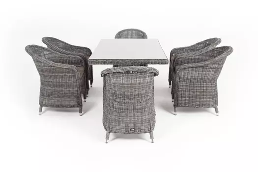 Обеденная группа эспрессо (outdoor) серый 160x75x90 см.