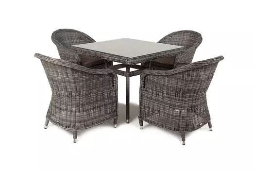 Обеденная группа фредо (outdoor) серый 90x75x90 см.