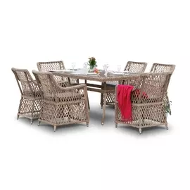 Обеденная группа латте (outdoor) 160x75x90 см.