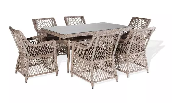Обеденная группа латте (outdoor) бежевый 160x75x90 см.