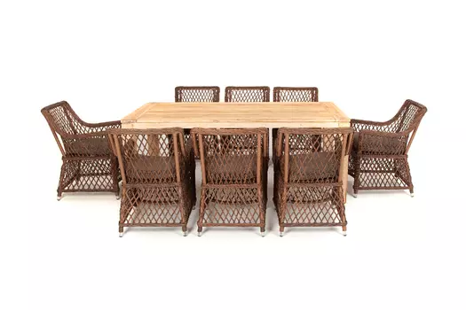 Обеденная группа витория (outdoor) коричневый 200x77x100 см.