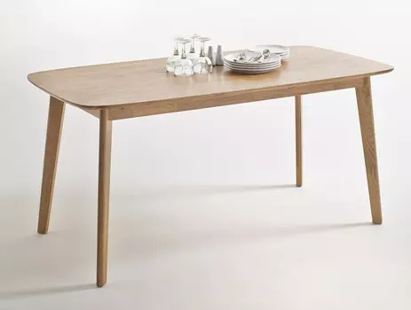 Обеденный стол jimi (laredoute) бежевый 160x75x80 см.