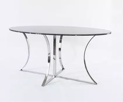 Обеденный стол navire (zmebel) серебристый 160x75x100 см.