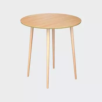 Обеденный стол спутник (woodi) желтый 74 см.